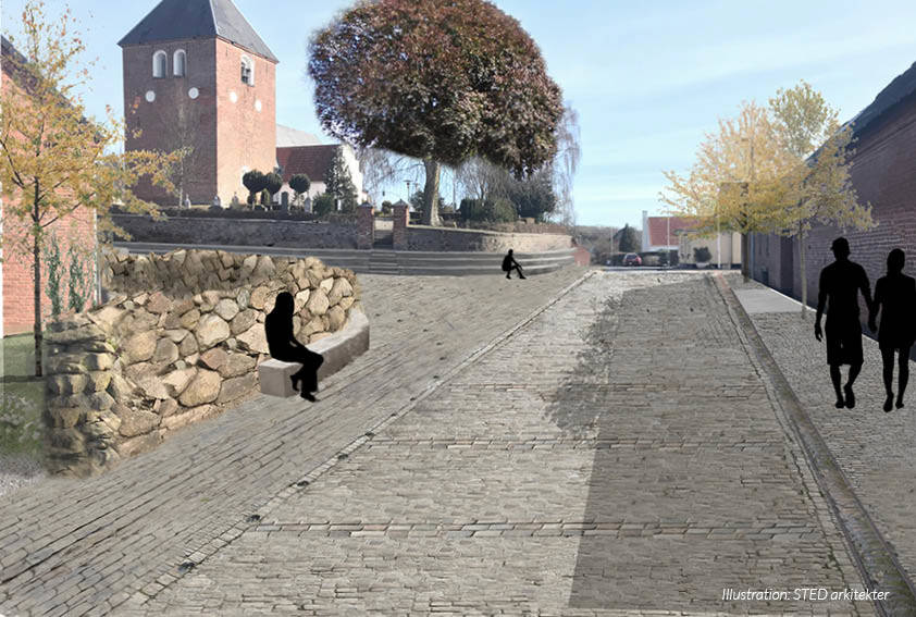 Visualisering af Aalbæk bytorv