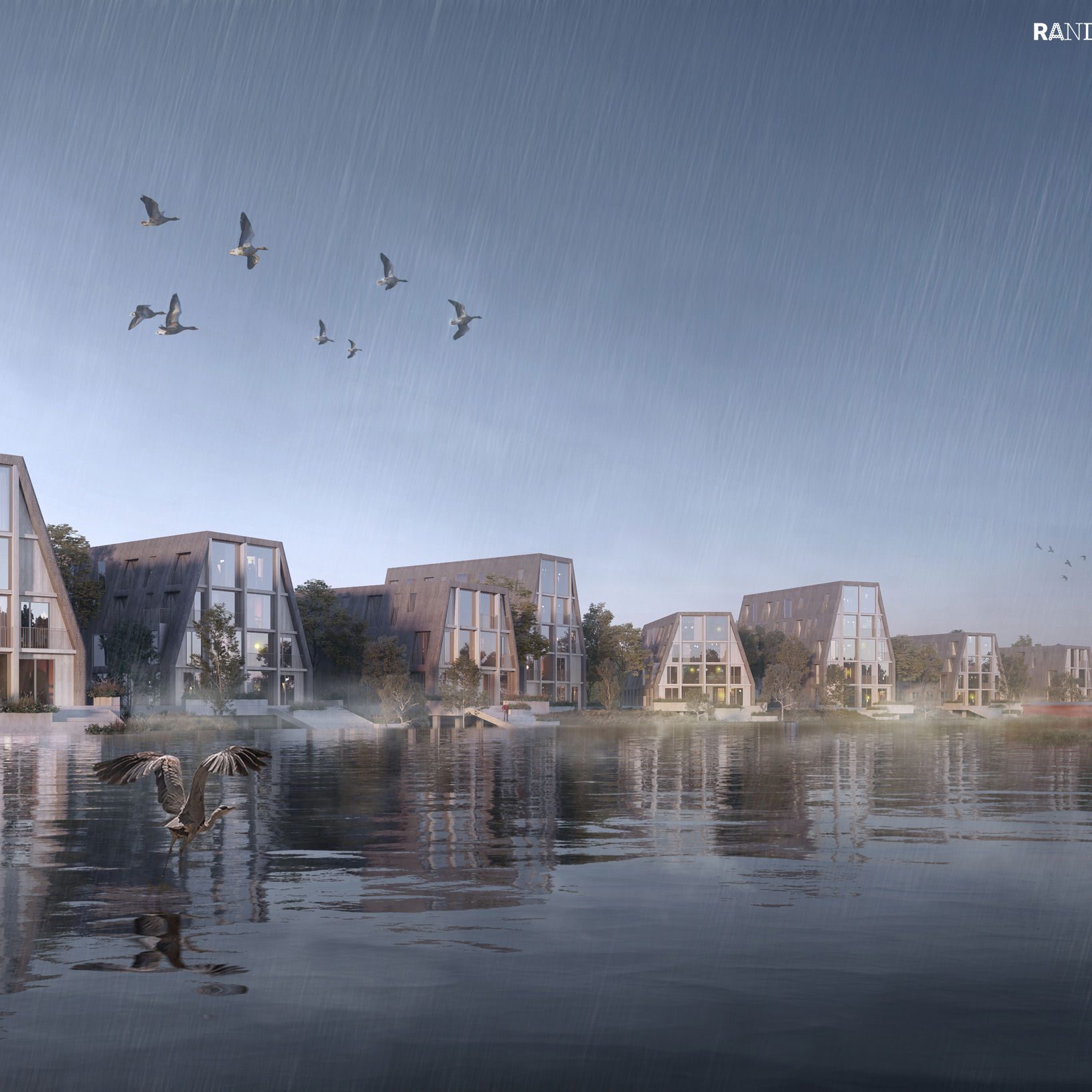 Visualisering af hvordan der vil se ud ved Brotoften ved stormflod.