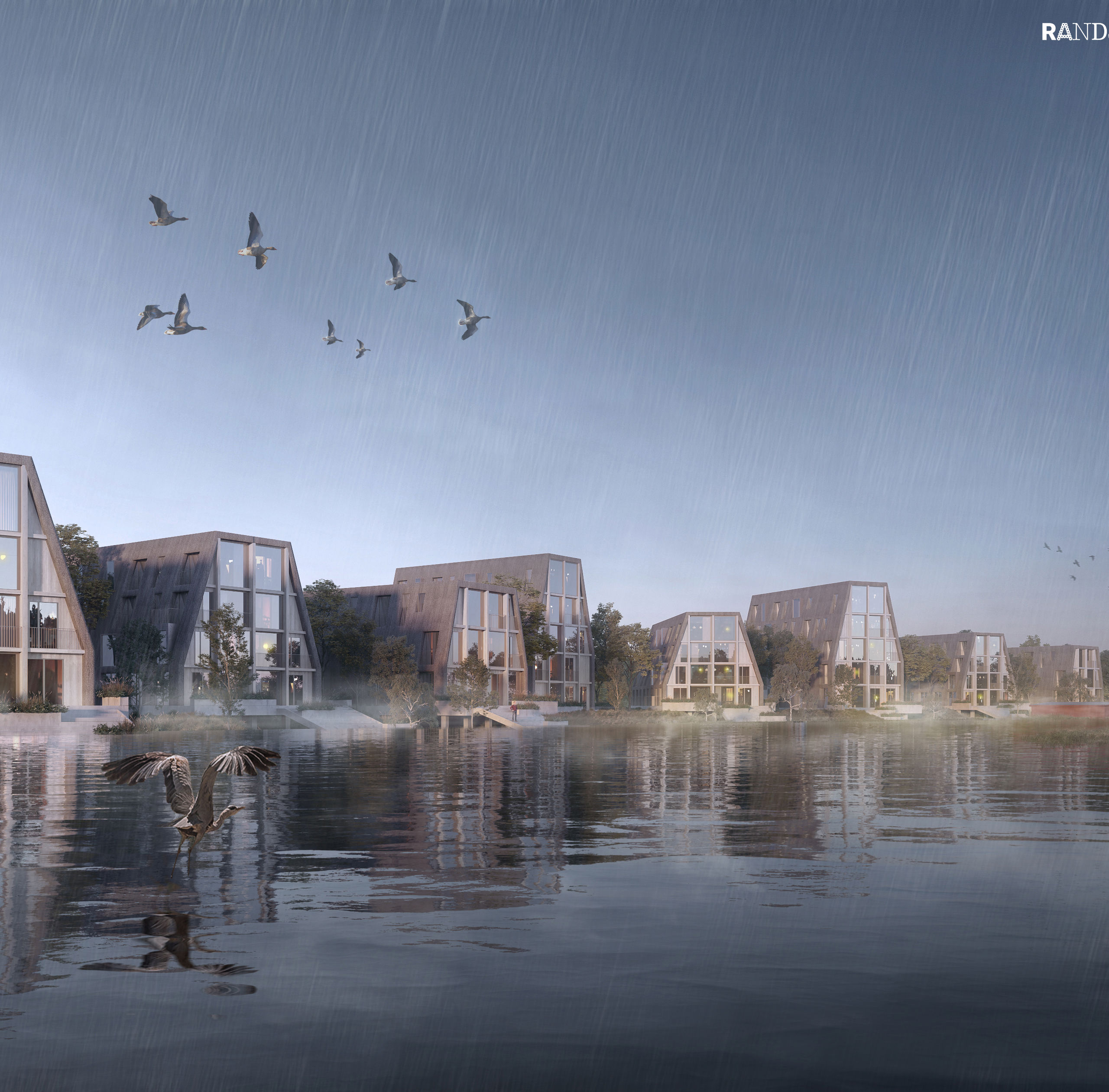 Visualisering af hvordan der vil se ud ved Brotoften ved stormflod.