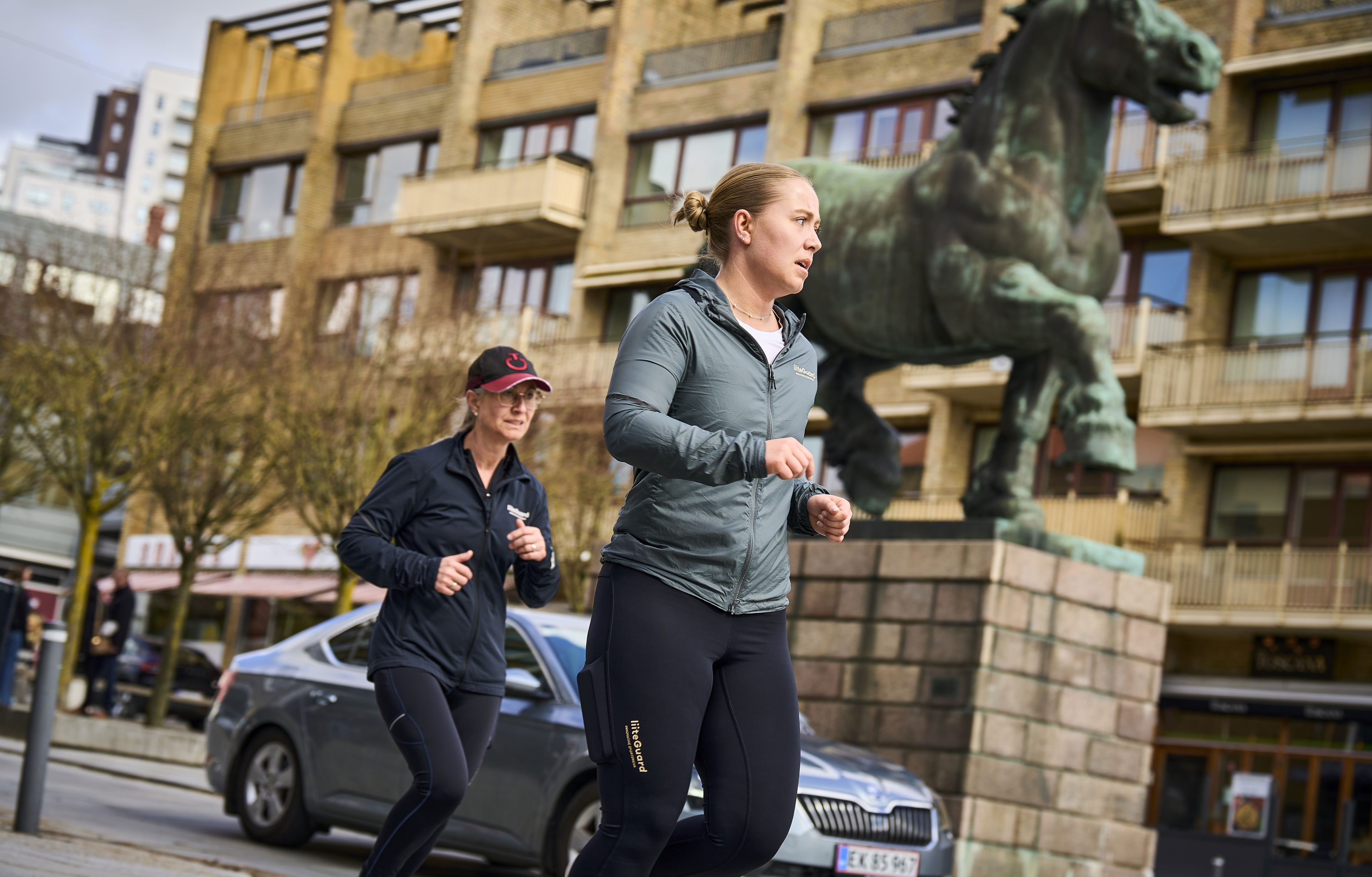 Løbere på Østervold - hvor målområdet bliver ved Royal Run