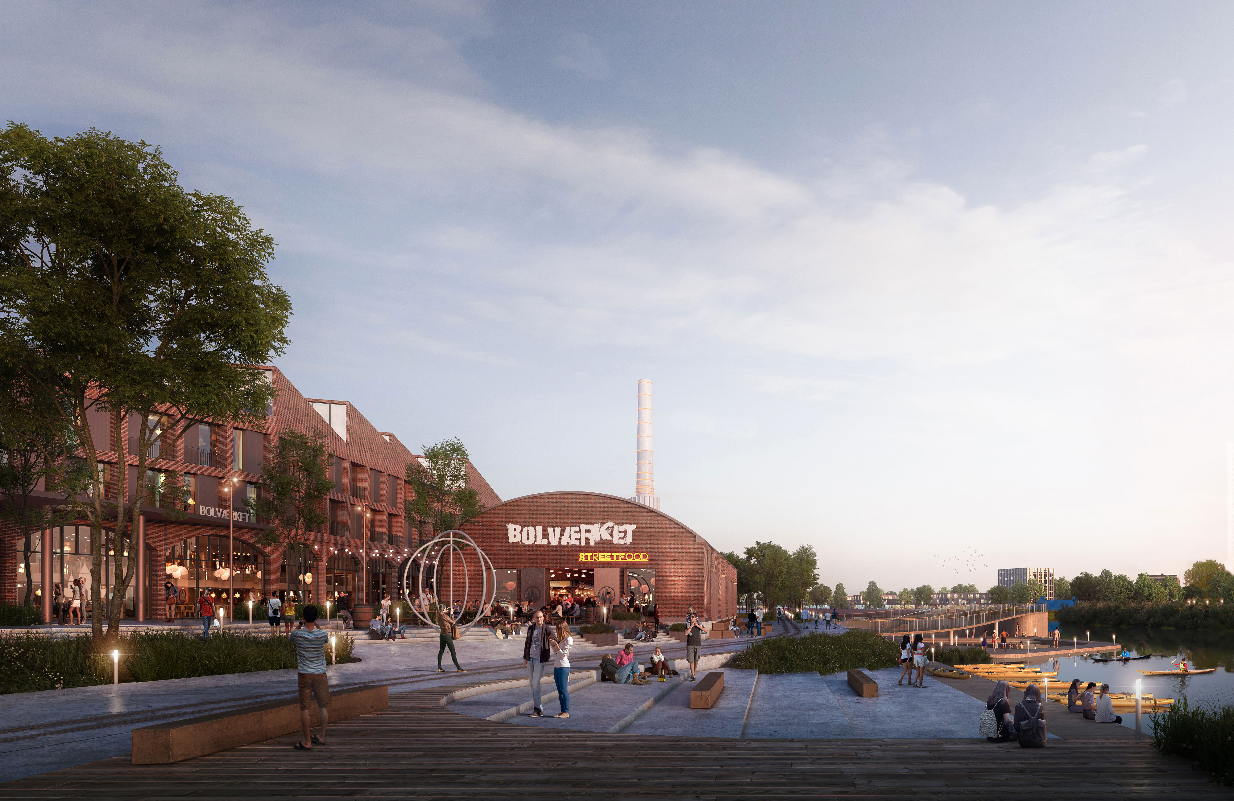 Visualisering af Flodlejet ved Flodbyen Randers