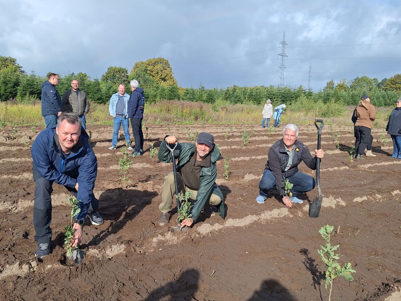 Peter Nordahn, Vandforsyningschef hos Verdo Vand, Uffe Strandby, Skovrider Naturstyrelsen og Frank Nørgaard, formand for Teknik- og Miljøudvalget i Randers Kommune,