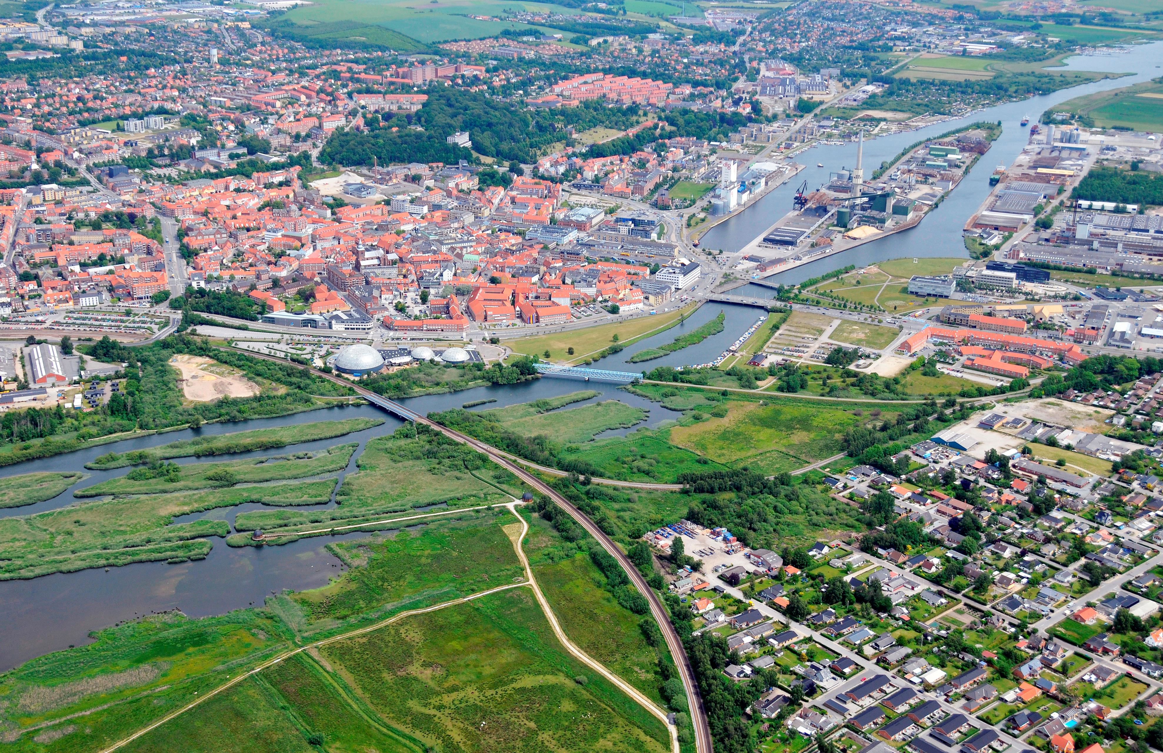 Randers set fra luften