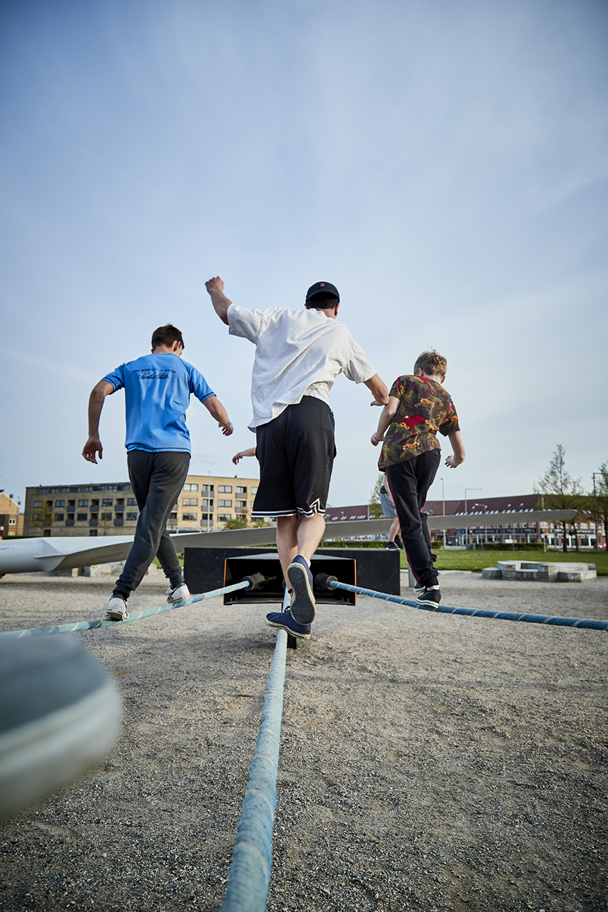 Parkourudøvere på Randers Industri Parkour