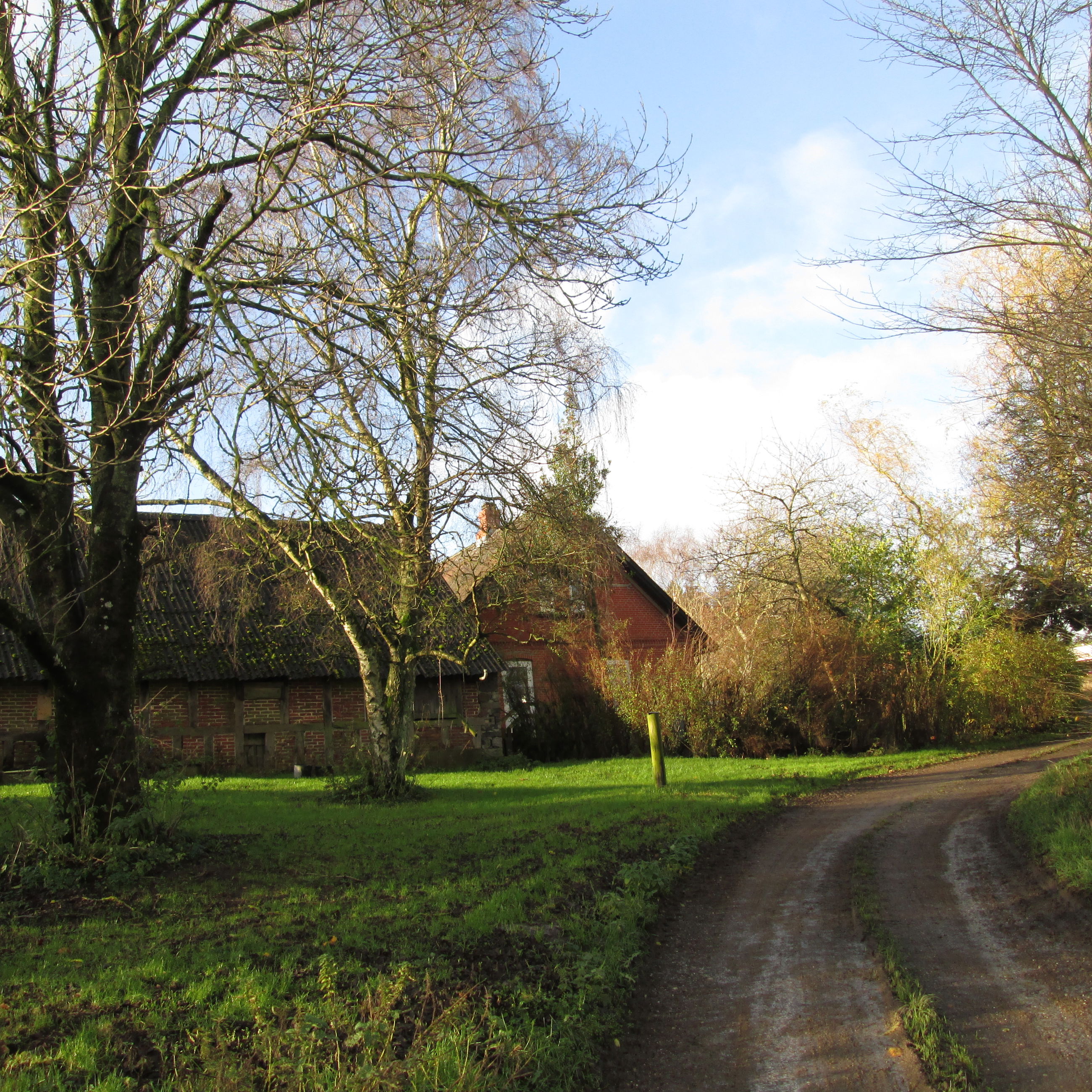 Huse i området ved Gjandrup og Venning