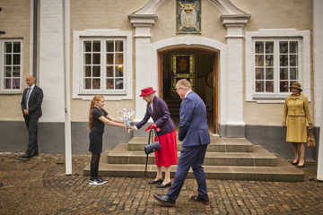 Dronningen og borgmesteren ved Det Gamle Rådhus