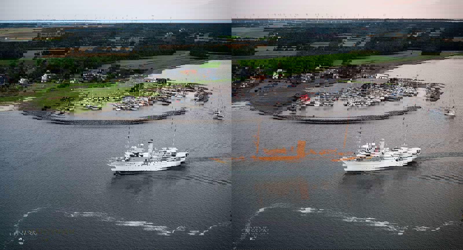 25. maj er det igen muligt at opleve Kongeskibet Dannebrog i Randers Fjord, som her ved Udbyhøj Lystbådehavn i 2023. Christensen Fotografi for Udbyhøj Lystbådehavn/Randers Kommune
