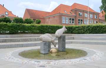 Skulpturen Legende Fisk