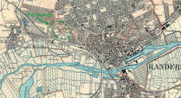 Kort over Vestbyen, Randers 1942