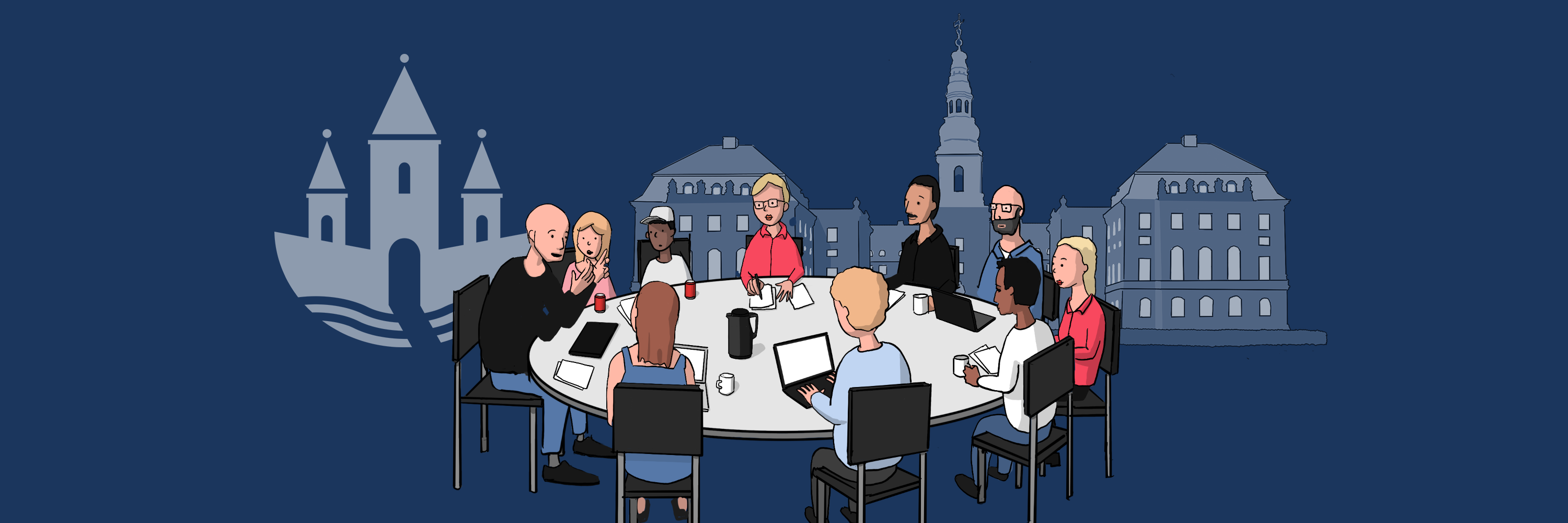 Illustration af skolebestyrelse