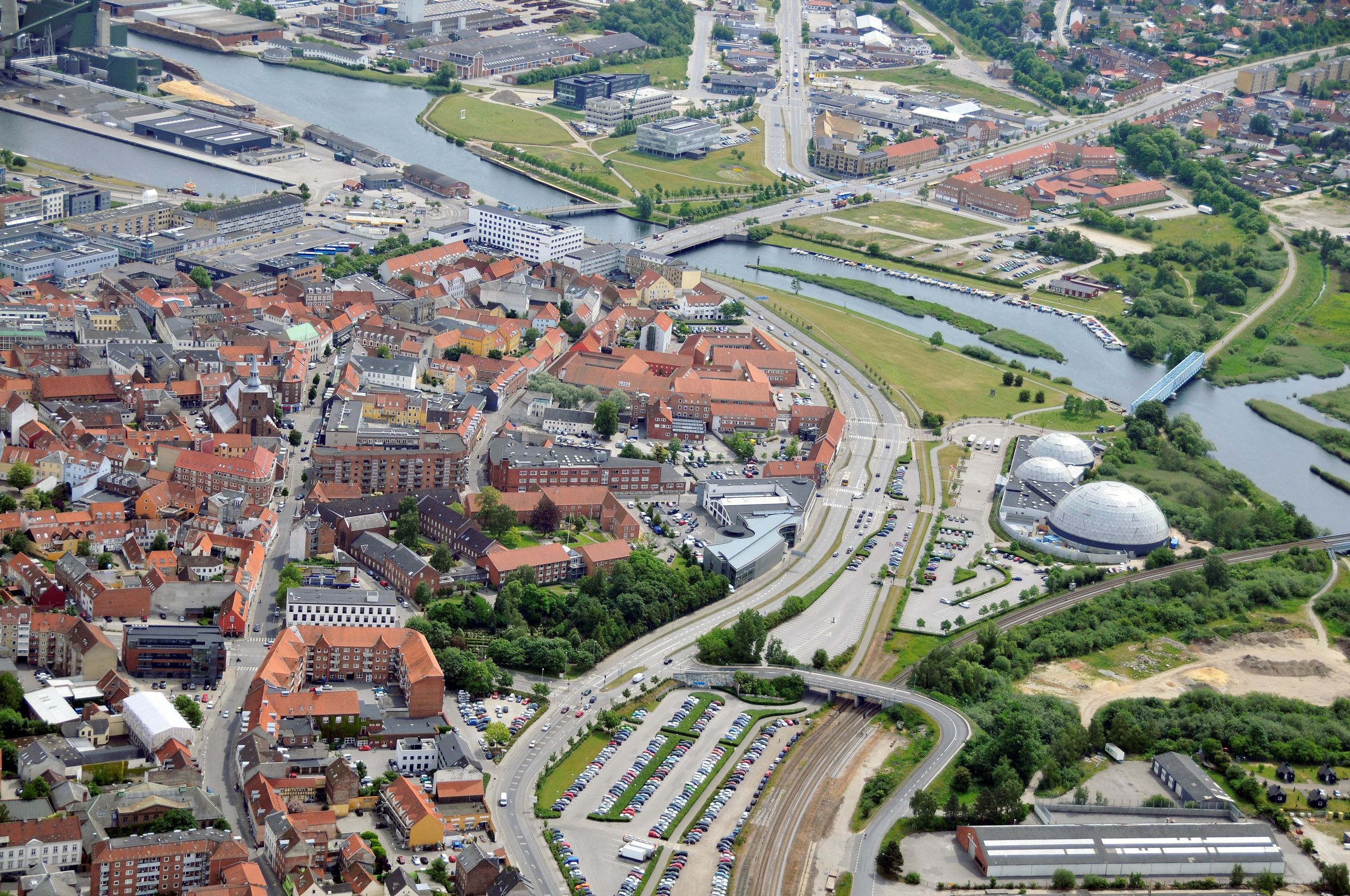 Luftfoto af Randers