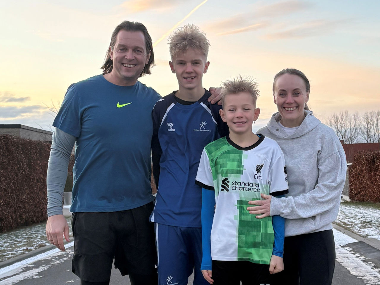 Familien Borkmann ser frem til at få et glimt af Kongen ved Royal Run