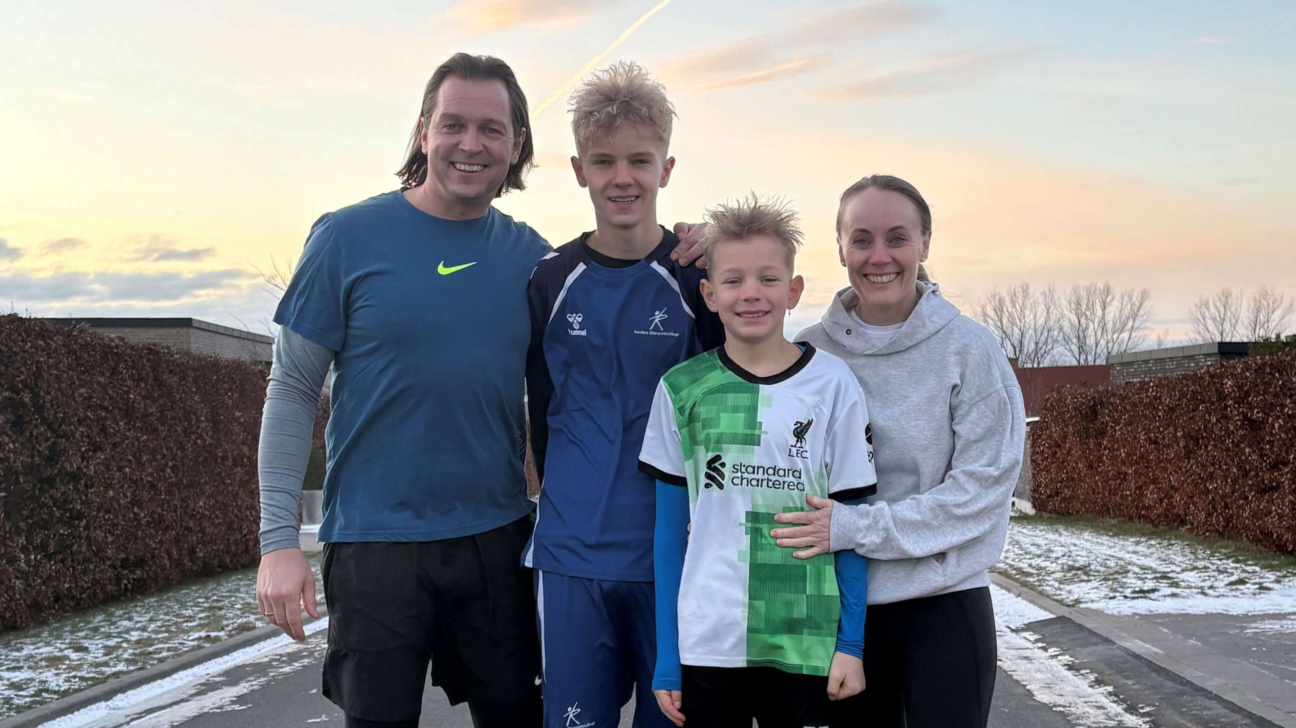 Familien Borkmann ser frem til at få et glimt af Kongen ved Royal Run