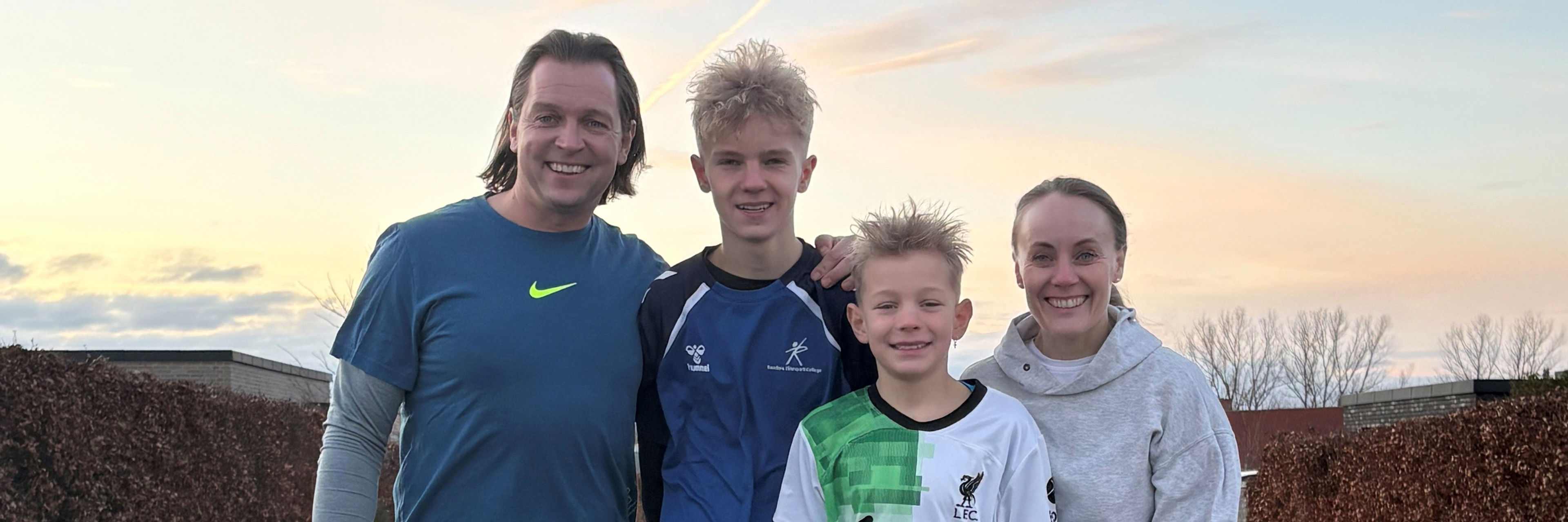 Familien Borkmann ser frem til at få et glimt af Kongen ved Royal Run