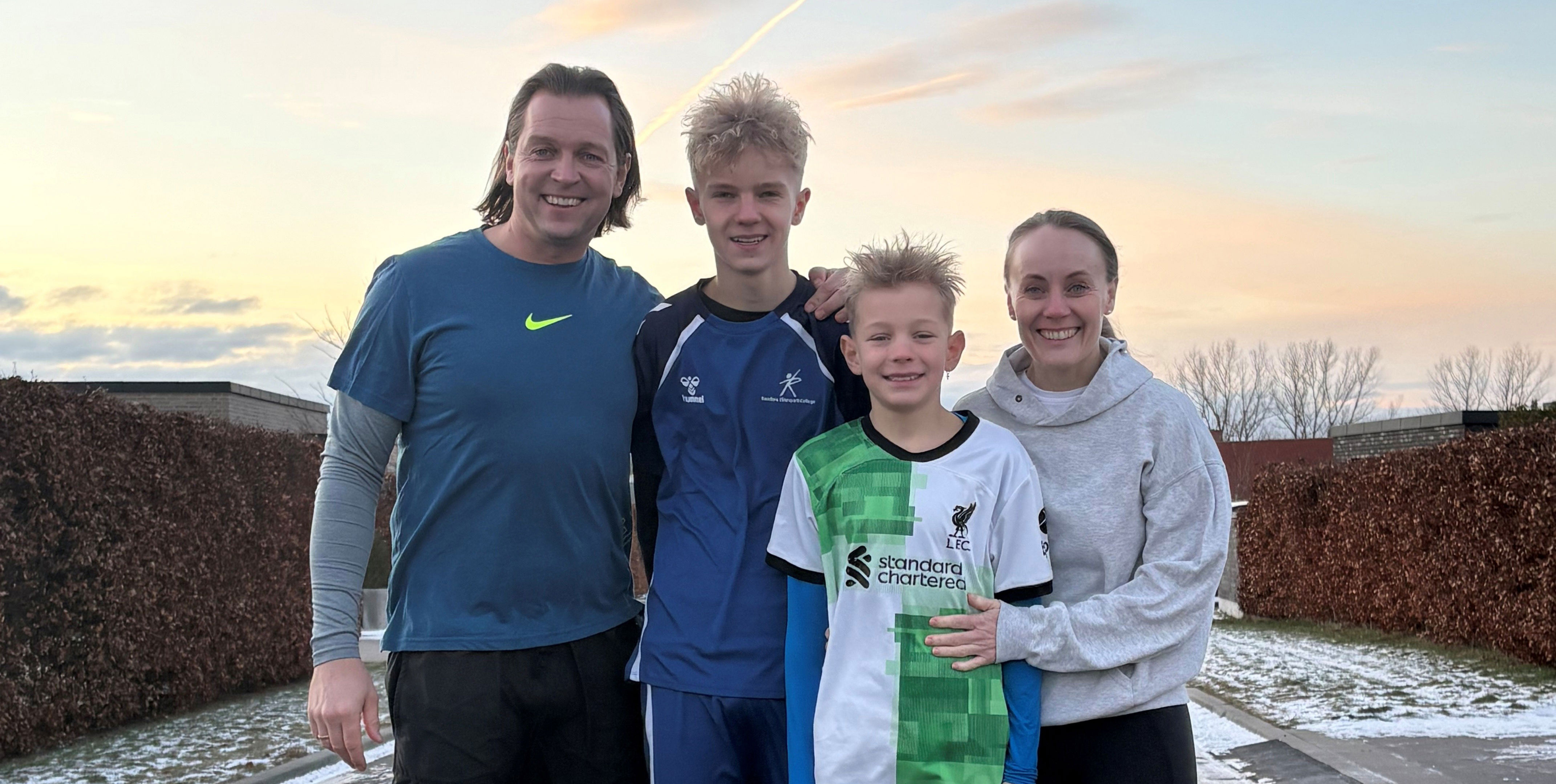 Familien Borkmann ser frem til at få et glimt af Kongen ved Royal Run