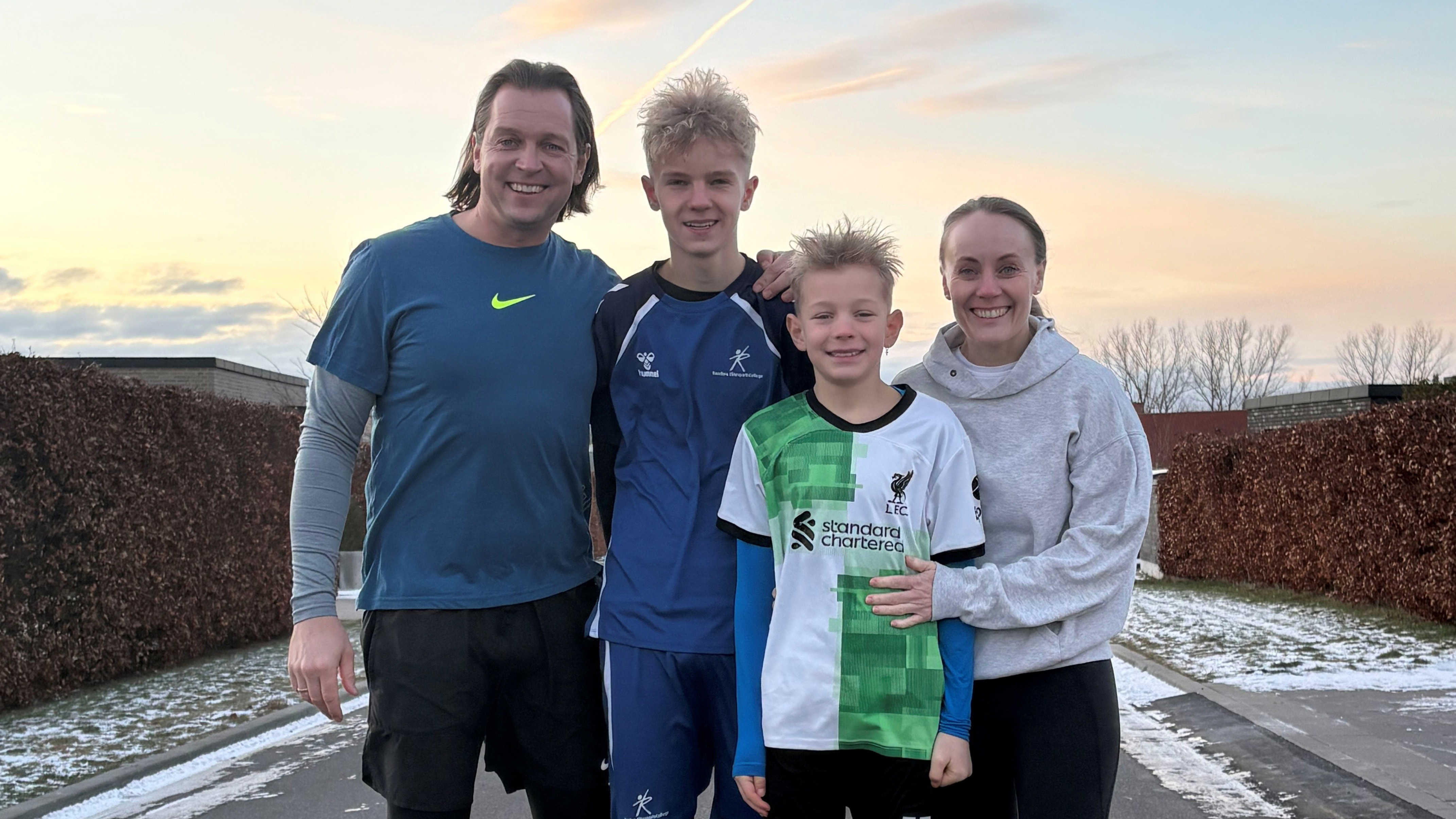 Familien Borkmann ser frem til at få et glimt af Kongen ved Royal Run