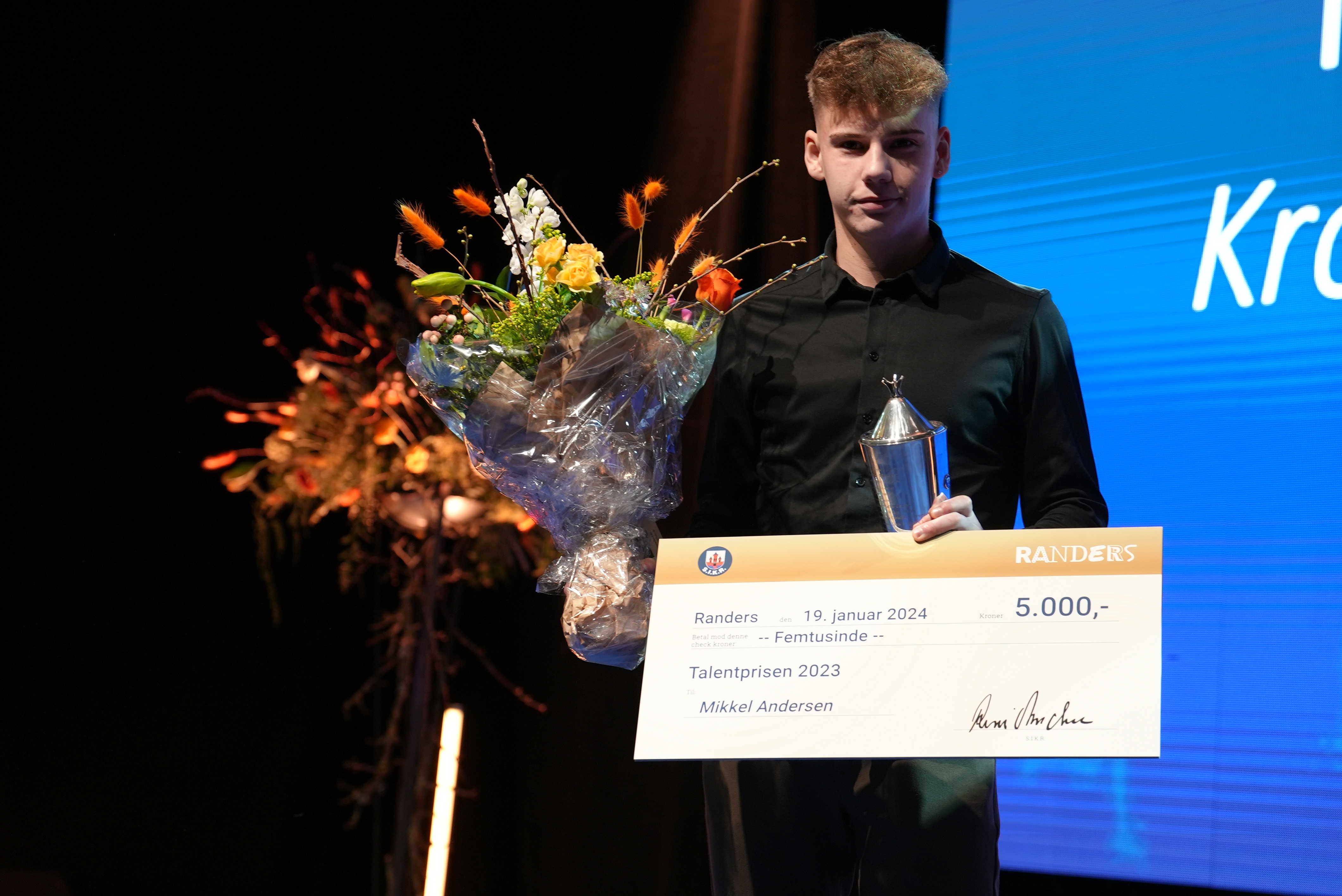 Mikkel Andersen fra Kronjyllands Speedway får talentprisen