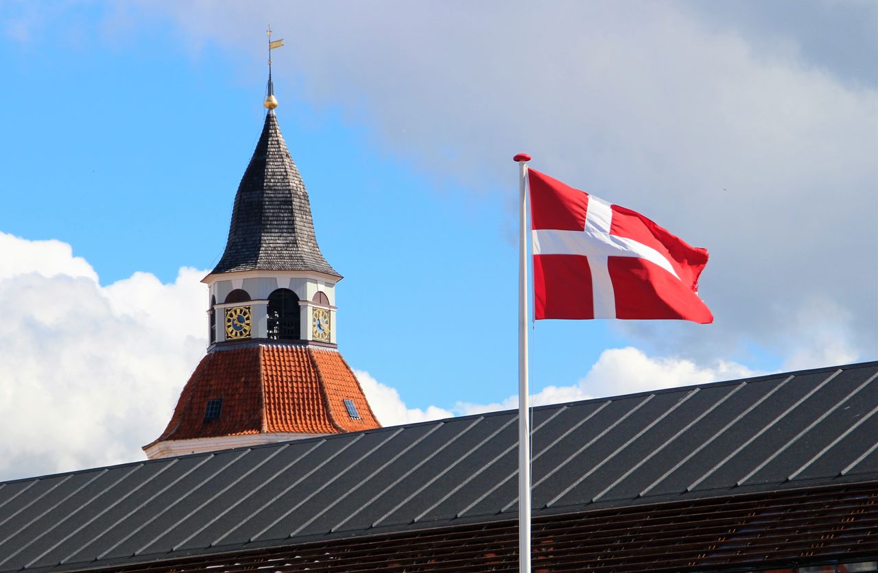 Dannebrog i bybillede