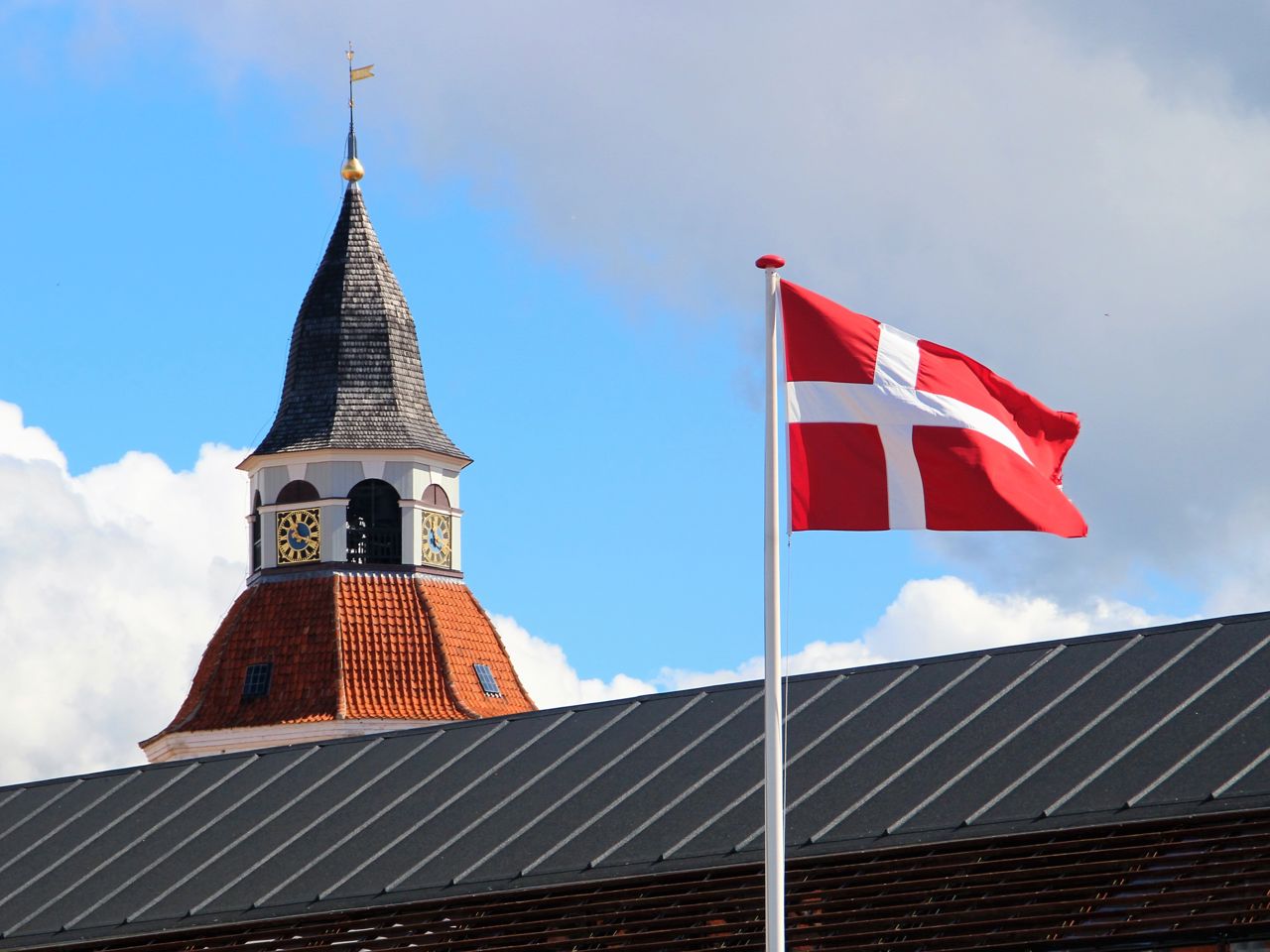 Dannebrog i bybillede