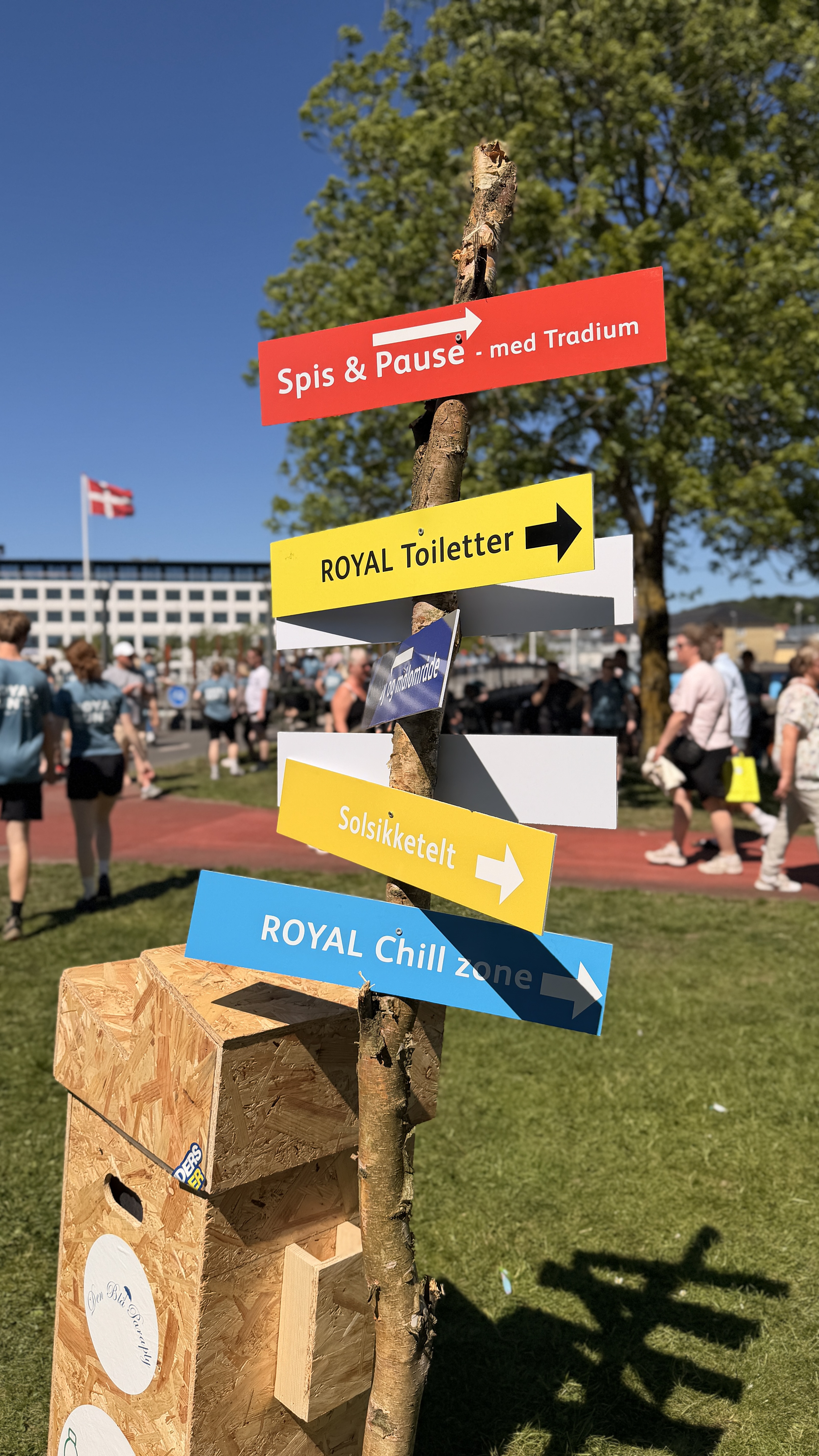 Skilte i Tronholmparken